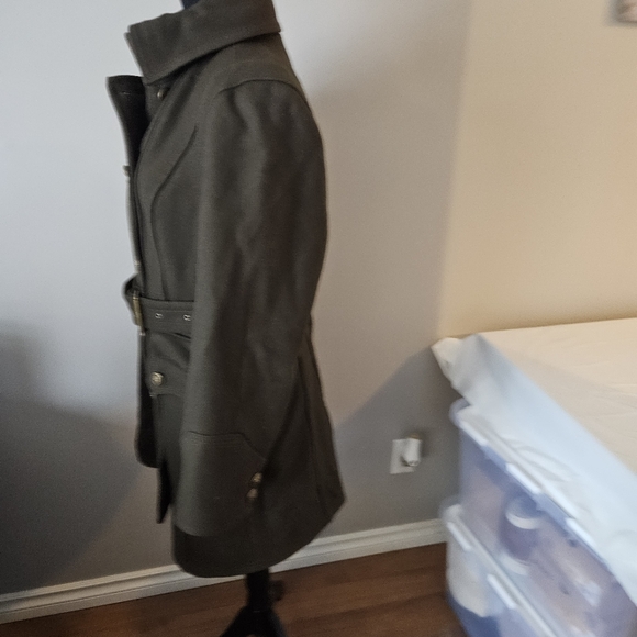 Worthington women's petite Large vintage wool 90s Y2K military vibe pea coat - Picture 5 of 11